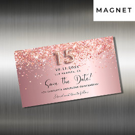 Quinceanera  rosa spara datum magneter