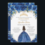 Quinceañera Royal Blue Blommigt Princess Birthday Inbjudningar<br><div class="desc">Anpassa denna vackra quinceañera-inbjudan med egen ordalydelse enkelt och snabbt,  tryck bara på anpassningsknappen för att ytterligare ordna om och formatera stil och placera texten. Matchande artiklar tillgängliga i arkivet! c) Lycklig Cat Studio</div>