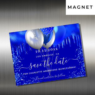 Quinceanera royal blue spara datum magneter