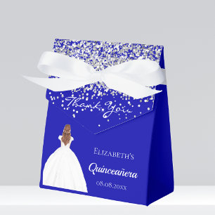 Quinceanera royal blue white dress party presentaskar