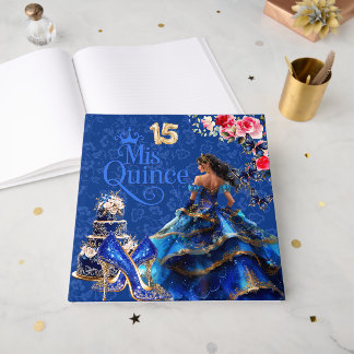 Quinceañera Royal Sapphire Blue Gästbok