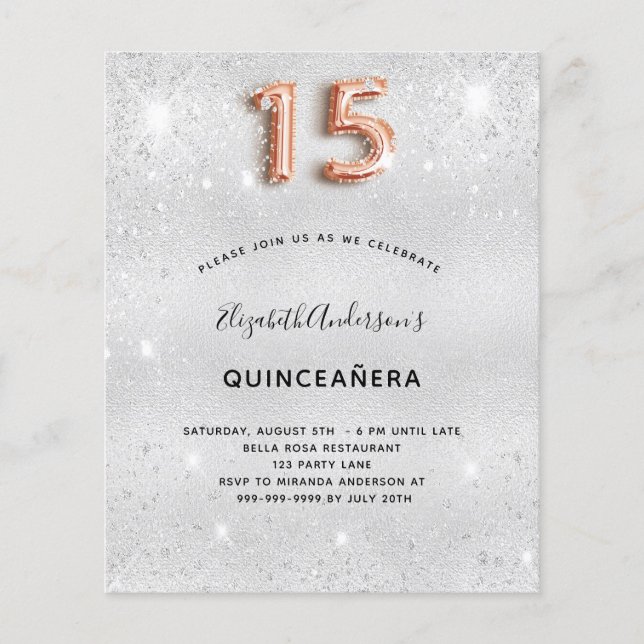 Quinceanera silver ro guld (Framsida)