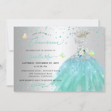 Quinceanera Silver Turcos Quinceanera Dress
