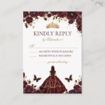 Quinceañera Smaragd Guld Burgunder Rosor Prinsessa