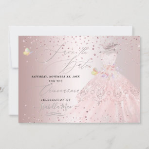 Quinceanera Spara datum för  Ro-söta ärter Inbjudningar