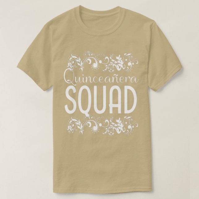 Quinceanera Squad Birthday 15 15 Bestie T Shirt (Design framsida)