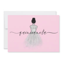 Quinceanera, svart och vit klassisk klänning