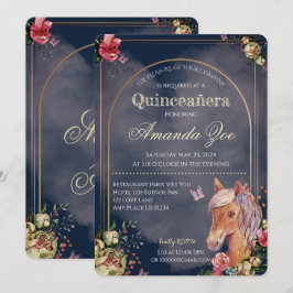 Quinceañera/Sweet 16 Häst design inbjudan