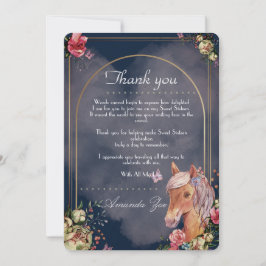 Quinceañera/Sweet 16 Horse design Tackkort Inbjudningar