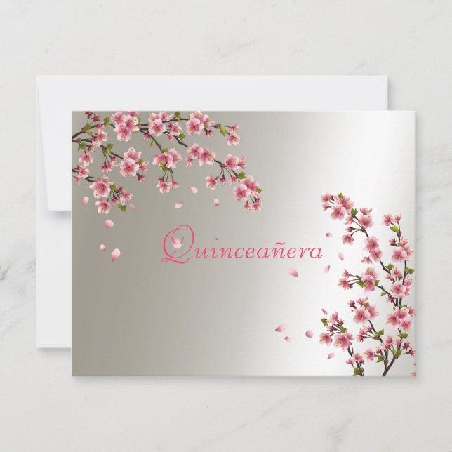 Quinceanera, Sweet sixteen inbjudan Sakura (Framsida)