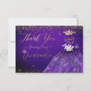 Quinceanera Tack Lila Glitter Gown Kort