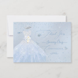 Quinceanera Tack Silver Baby blue Inv. Inbjudningar