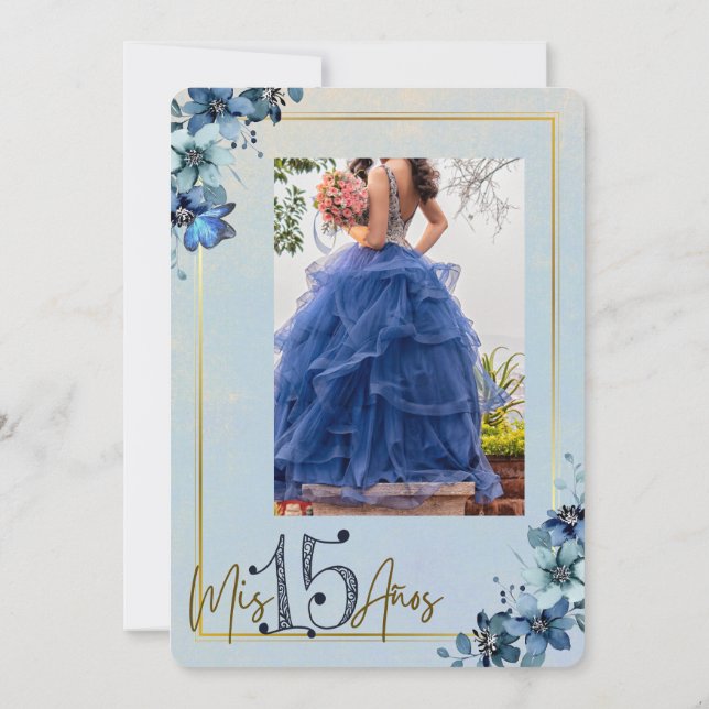 Quinceañera Tacksamhetskort Inbjudningar (Baksida)