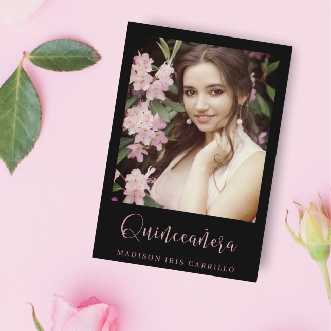 Quinceañera Tendencia Tipografía Español Oro Rosa (Skapare uppladdad)