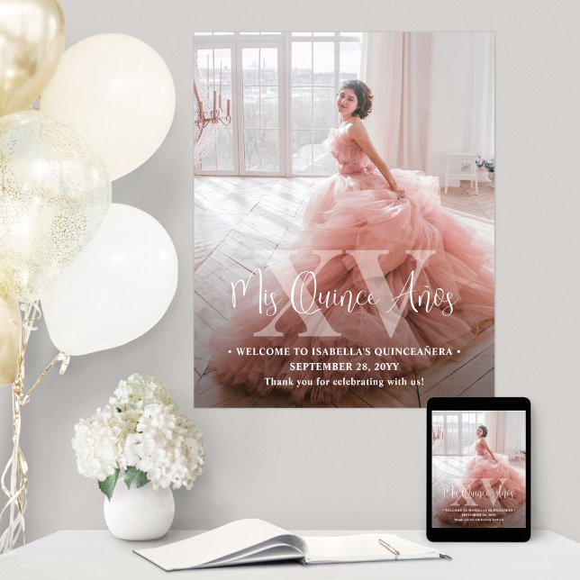Quinceañera Välkommen Mis XV Foto 15:e födelsedage Poster (Skapare uppladdad)