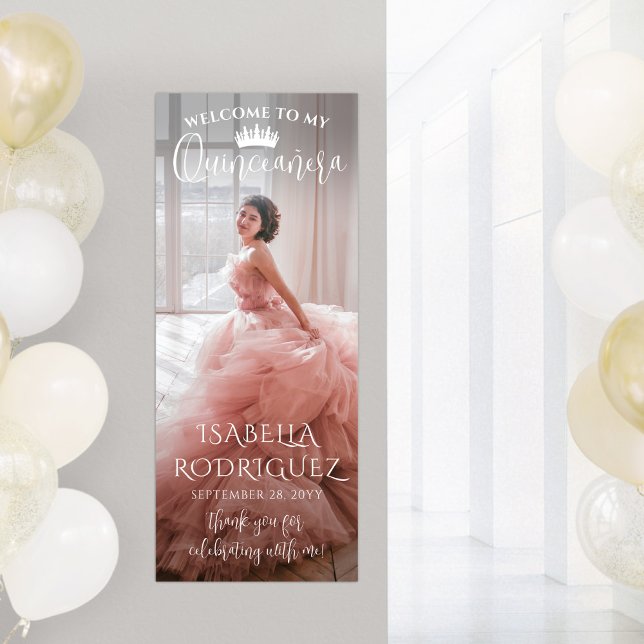 Quinceañera Välkomstskript och foto 15:e födelseda Poster (Skapare uppladdad)