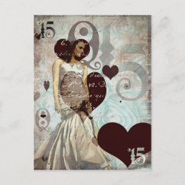 Quinceanera-vykort Inbjudan Vykort