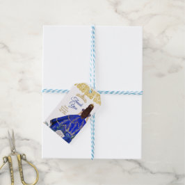 Quinceañera Watercolor Royal Blue - Tack Presentetikett