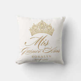 Quinceanera White Guld Tiara Quinceanera Pillow Kudde