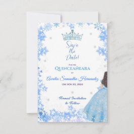 Quinceañera Winter Wonderland Spara datumkortet Datumet