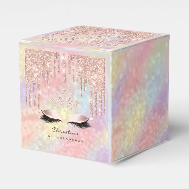 Quinceañeras Sweet 16:e Möhippan Ro Drip Holograph Presentaskar (Framsidan Sidan)