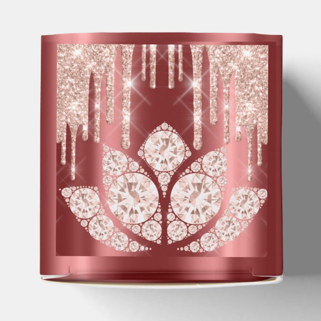 Quinceañeras Sweet 16 Möhippa Ro Burgundy Presentaskar (Överdel)