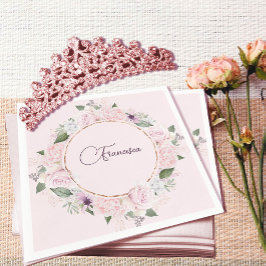 Quincearnera Ro  Rosa Pappersservett