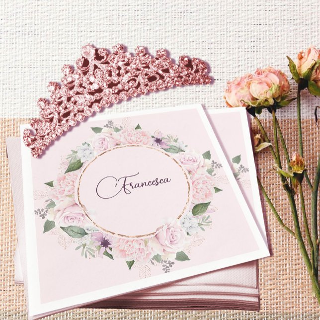 Quincearnera Ro  Rosa Pappersservett (Skapare uppladdad)