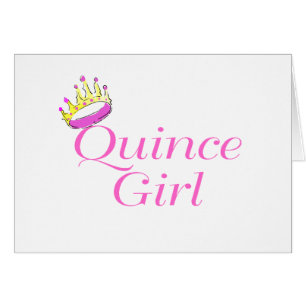 Quinceflicka Hälsningskort