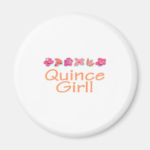 Quinceflicka (persikafärg) magnet