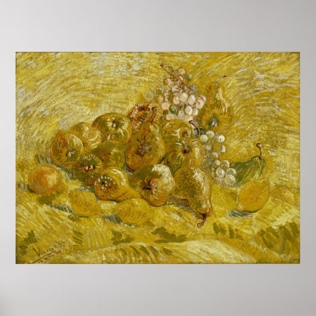 Quinces Lemons Pears Graps av Van Gogh Poster (Framsidan)
