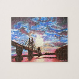 Quincy Bridge Sunset Puzzle Pussel