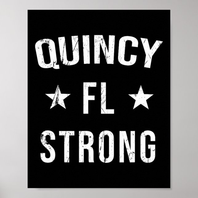 Quincy Fl Stark Hembygdssouvenir Semester Florid Poster (Framsidan)