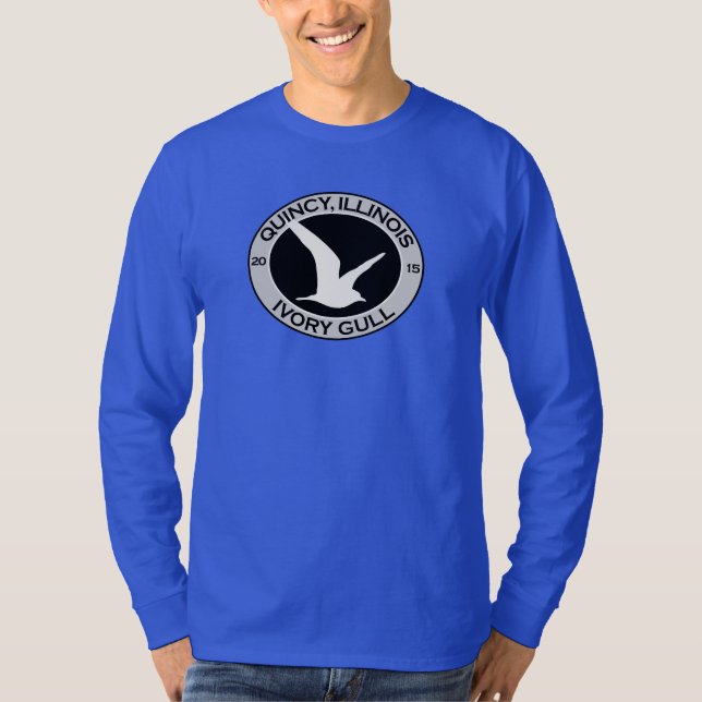 Quincy Illinois elfenbenfiskmås 2015 T Shirt (Framsida)