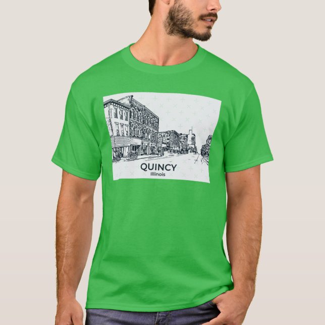 Quincy Illinois T Shirt (Framsida)