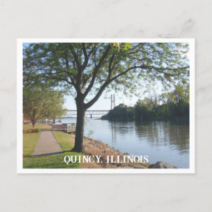 Quincy, Illinois, vid floden Mississippi Vykort