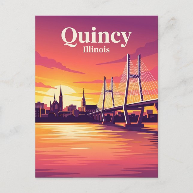 Quincy Illinois Vykort (Framsida)