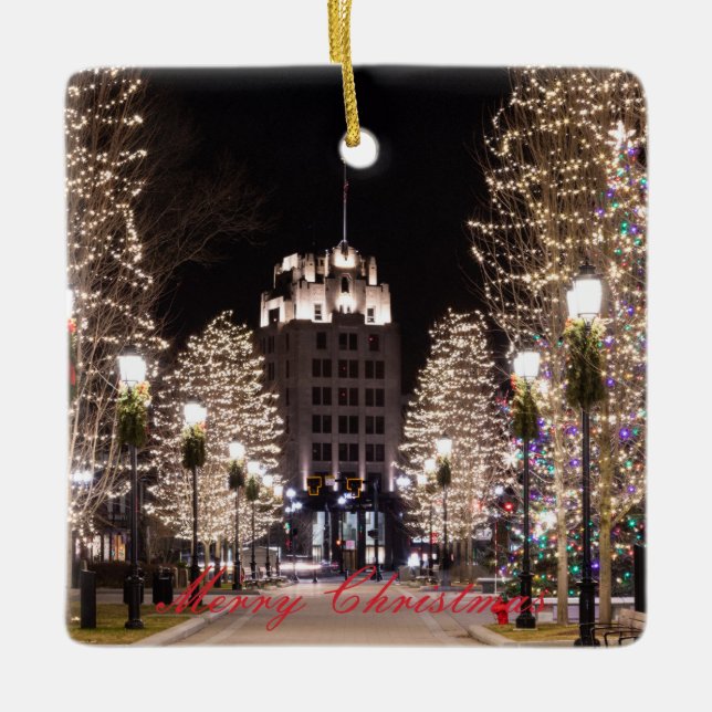 Quincy jul Ceramic Ornament (Framsida)