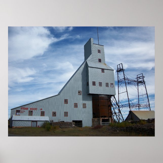 Quincy Mine Steam Hoist Photo Poster (Framsidan)