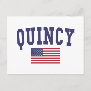 Quincy MORSA US Flagga Vykort