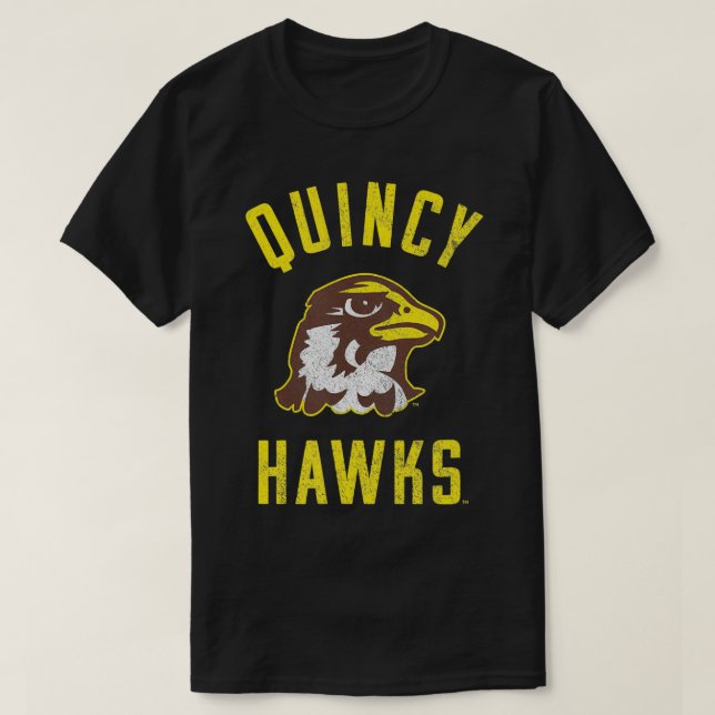 Quincy Universiteten Hawks Large T-Shirt (Design framsida)