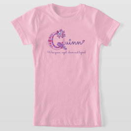 Quinn Flickor namn & denaturering Q monogram-skjor T-shirt