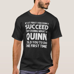 QUINN Funny Surname Family Träd Birthday Reunion I T Shirt