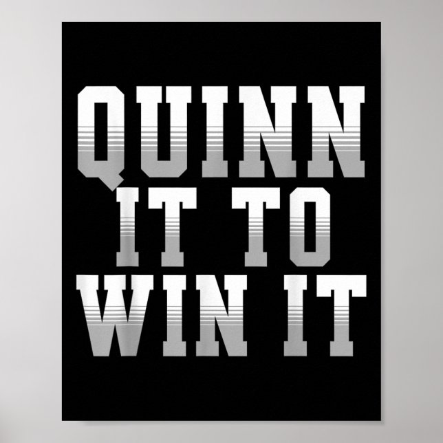 Quinn It To Win It Motivational Srts Motto 4 Coach Poster (Framsidan)