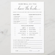 Quinn manus Hur Väl Känner Du Bruden Spelet