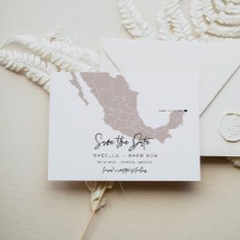 QUINN- Mexiko Karta Spara datumet Flyttbart hjärta Vykort