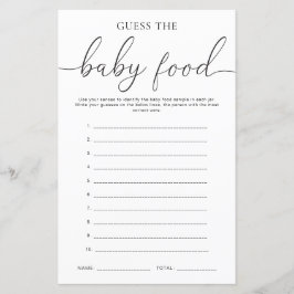 Quinn Minimal gissar Baby matspel