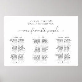 Quinn Minimum 3 Banquet Bord Plan Foam Board Poster