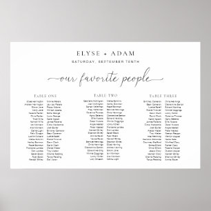 Quinn Minimum 3 Banquet Bord Plan Foam Board Poster