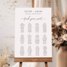 Quinn Modern Minimum 12 Bord Seating Poster